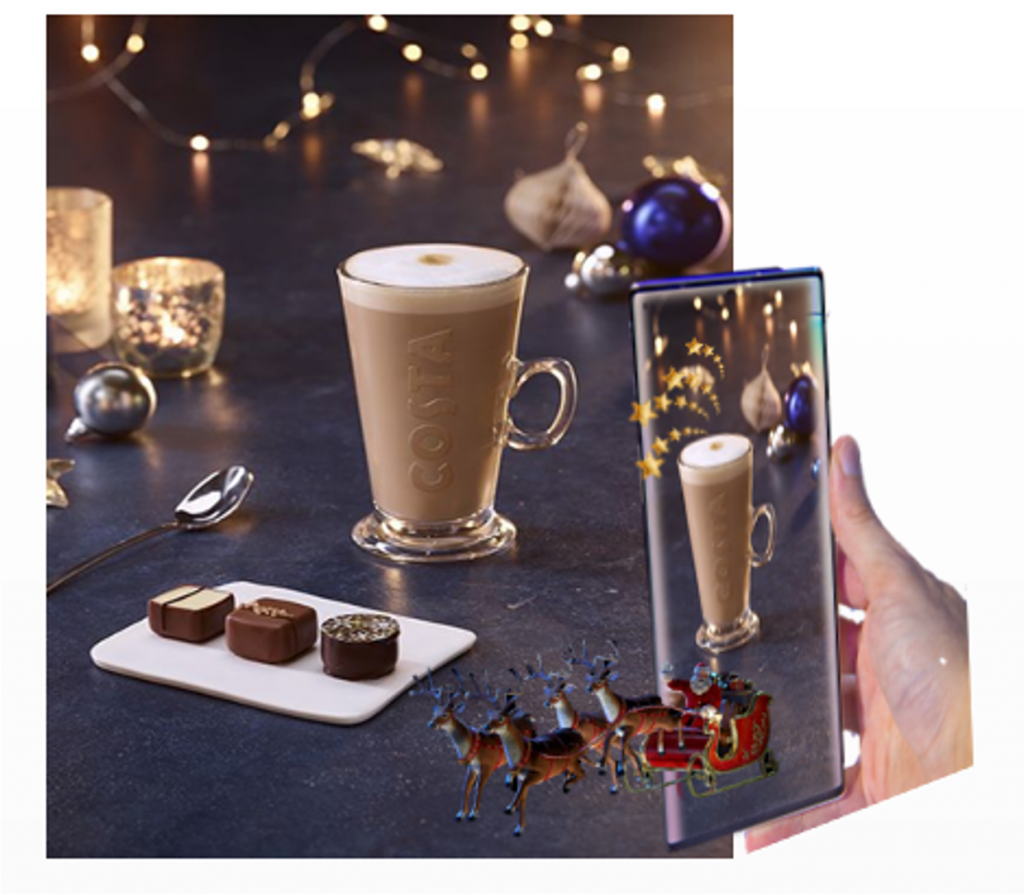 Costa coffee xmas campaign AR Gazooky Studios